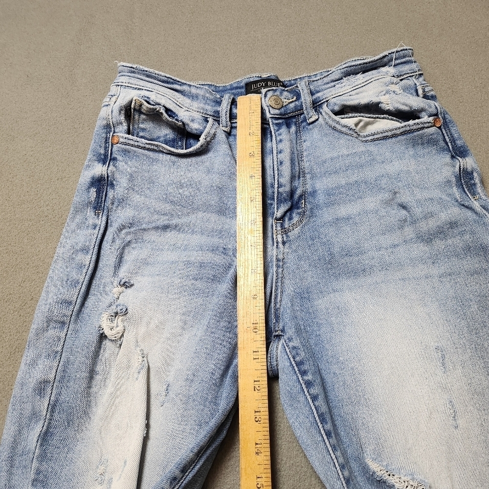 Judy Blue Distressed straight leg jeans Size 5 / 27 - Picture 12 of 12